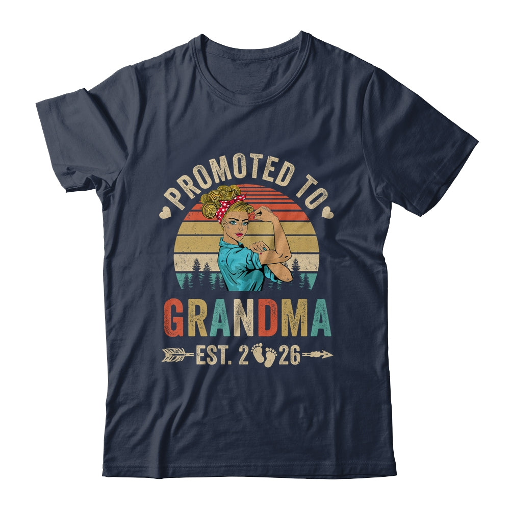 Promoted To Grandma Est 2026 Retro First Time Grandma Shirt & Tank Top | siriusteestore