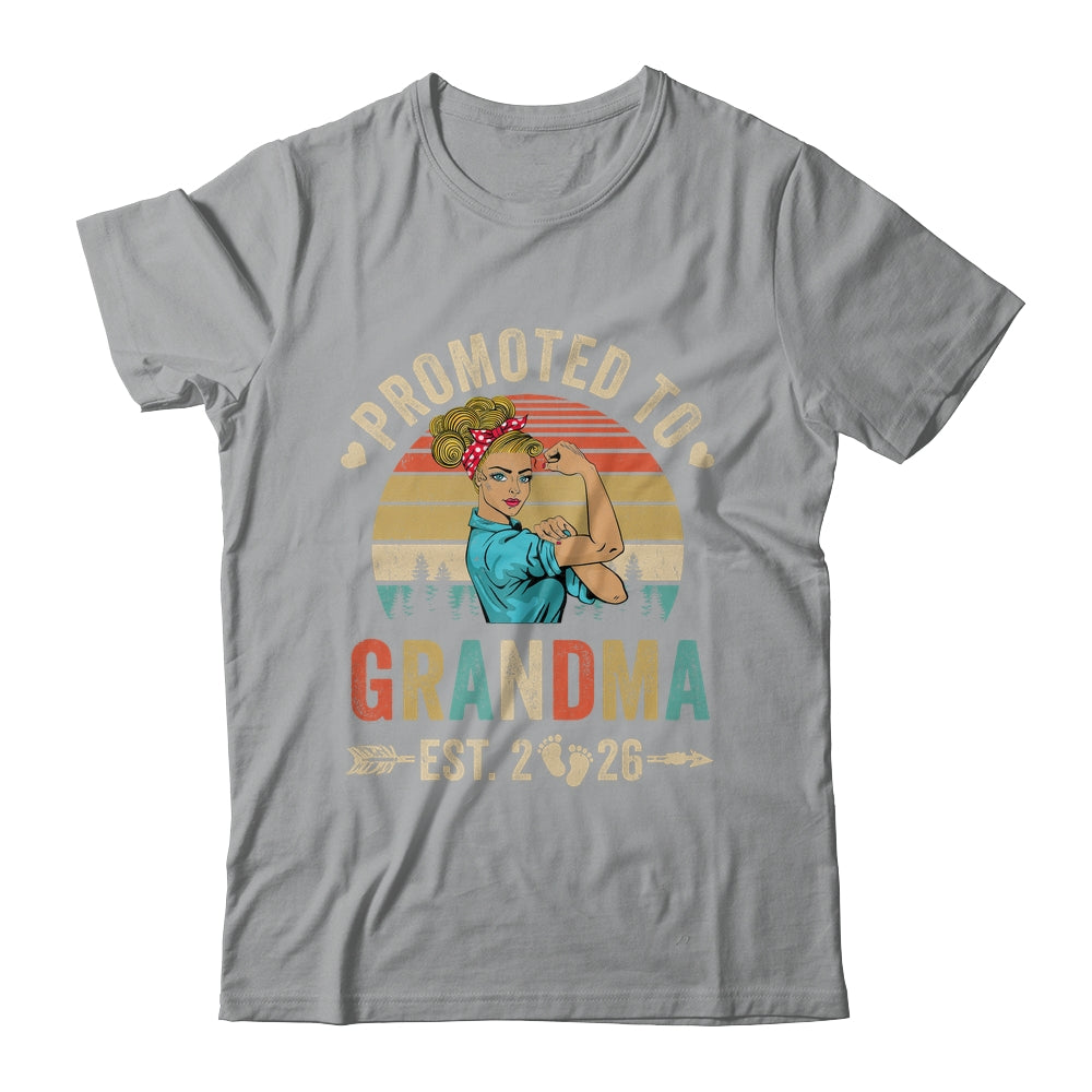 Promoted To Grandma Est 2026 Retro First Time Grandma Shirt & Tank Top | siriusteestore