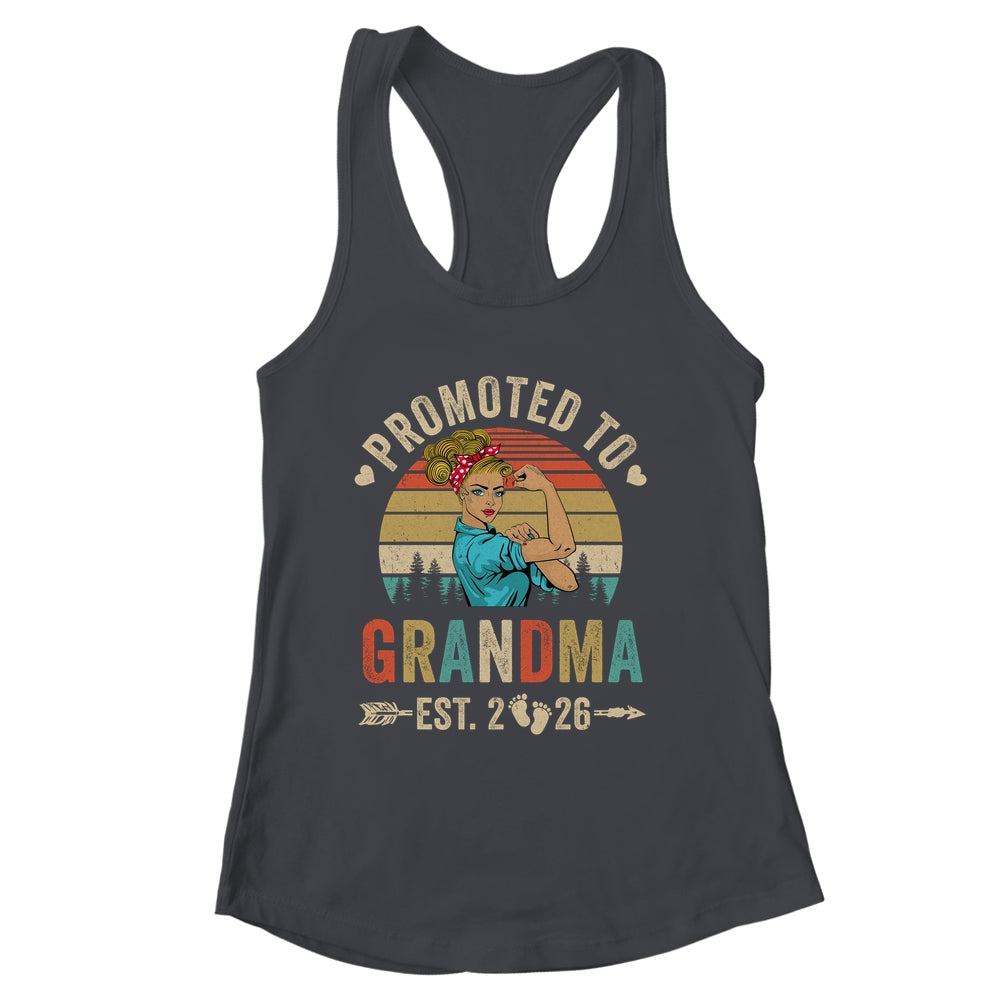 Promoted To Grandma Est 2026 Retro First Time Grandma Shirt & Tank Top | siriusteestore