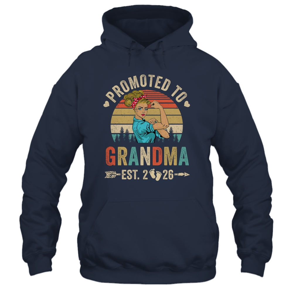 Promoted To Grandma Est 2026 Retro First Time Grandma Shirt & Tank Top | siriusteestore