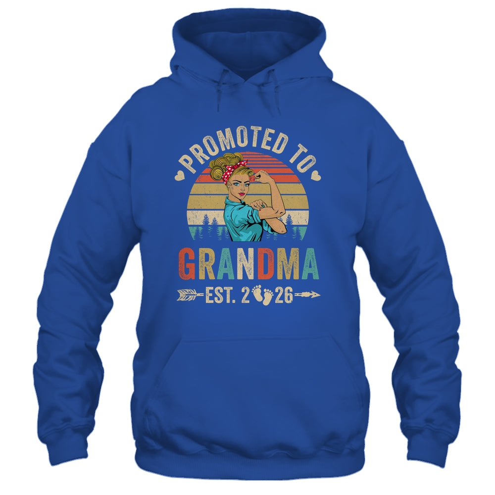 Promoted To Grandma Est 2026 Retro First Time Grandma Shirt & Tank Top | siriusteestore