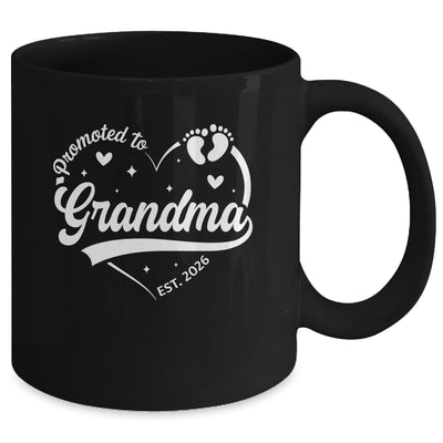 Promoted To Grandma Est 2026 Soon To Be New Grandmom Heart Mug | siriusteestore