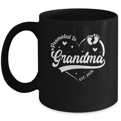 Promoted To Grandma Est 2026 Soon To Be New Grandmom Heart Mug | siriusteestore