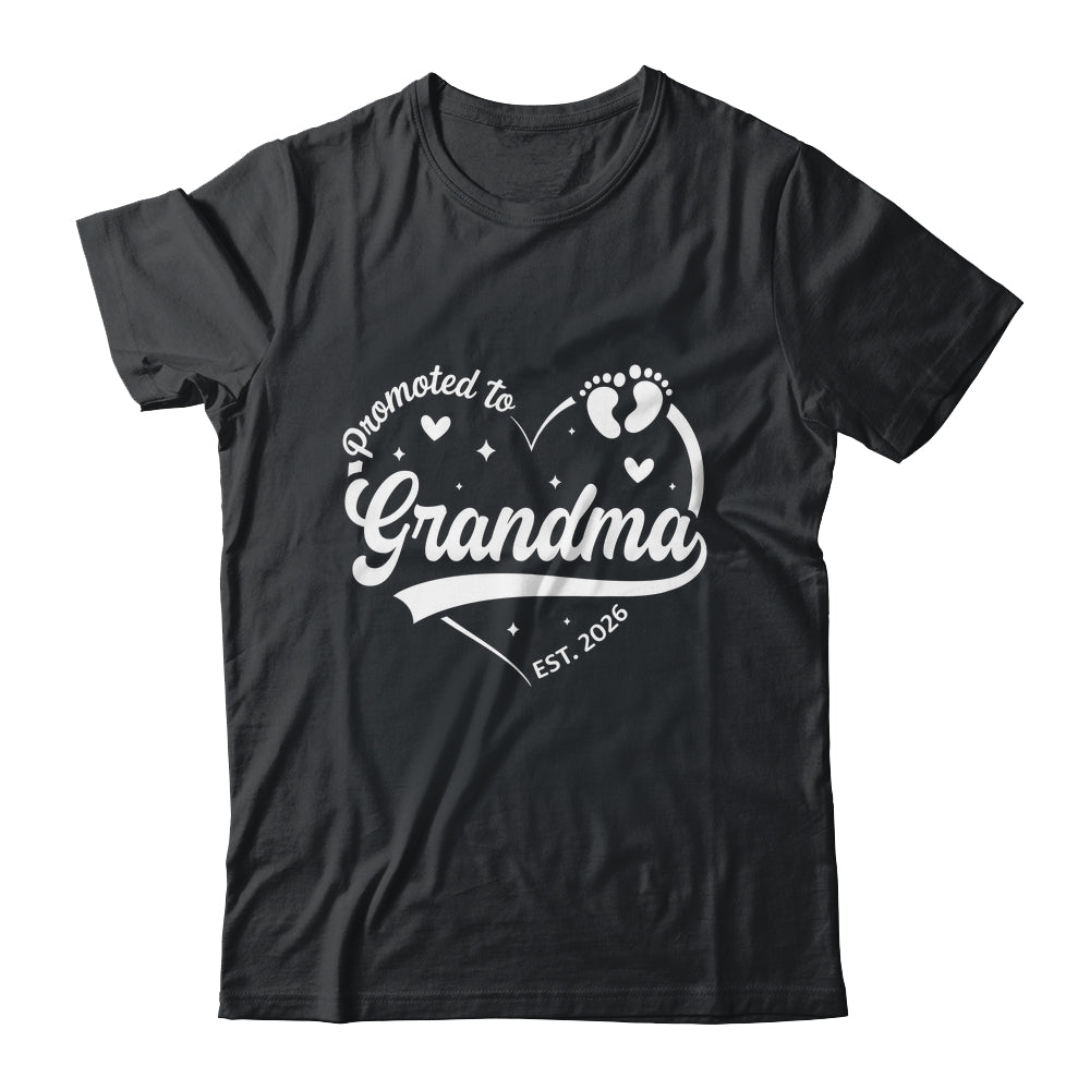 Promoted To Grandma Est 2026 Soon To Be New Grandmom Heart Shirt & Tank Top | siriusteestore