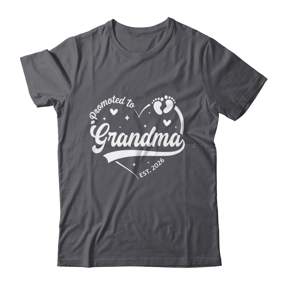 Promoted To Grandma Est 2026 Soon To Be New Grandmom Heart Shirt & Tank Top | siriusteestore