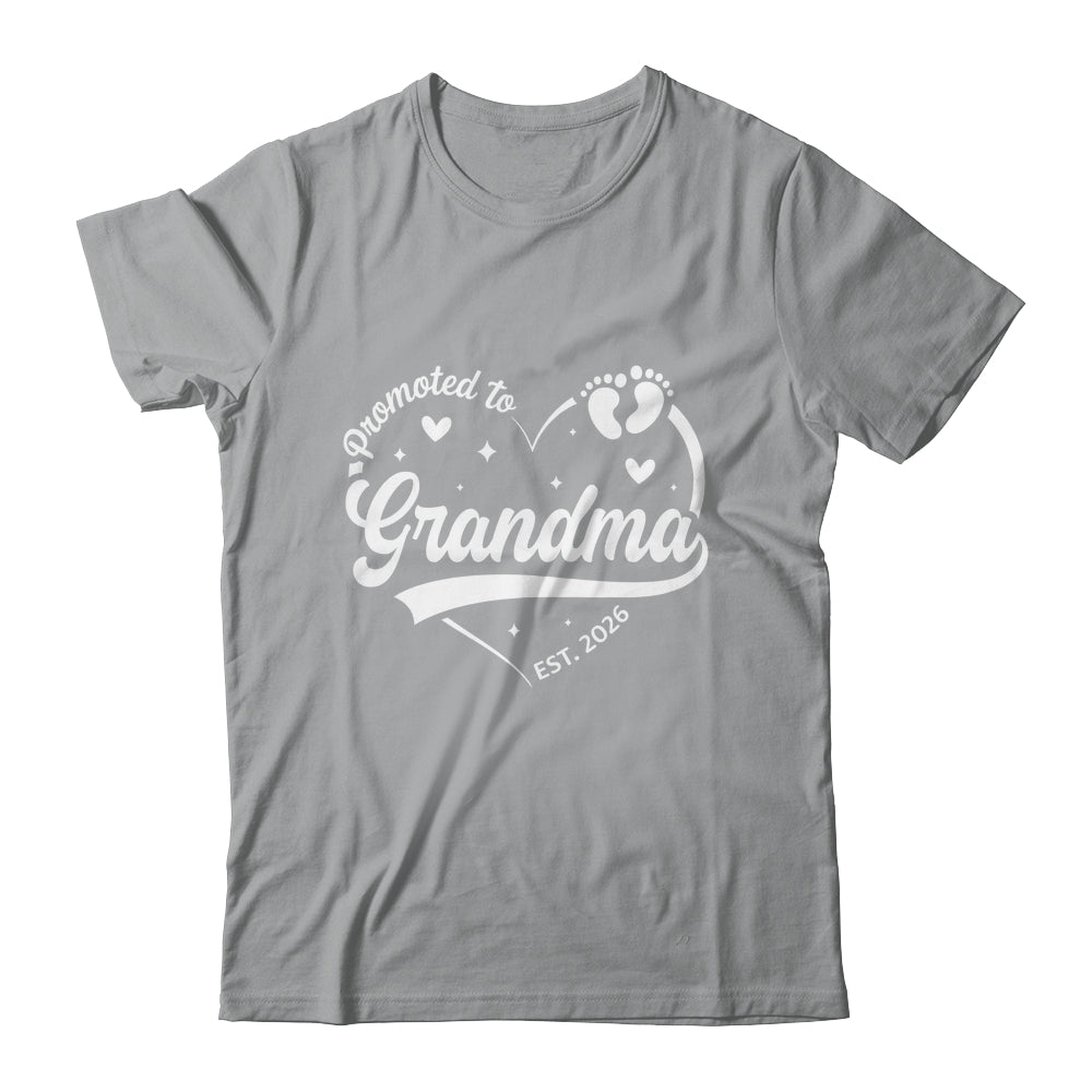 Promoted To Grandma Est 2026 Soon To Be New Grandmom Heart Shirt & Tank Top | siriusteestore