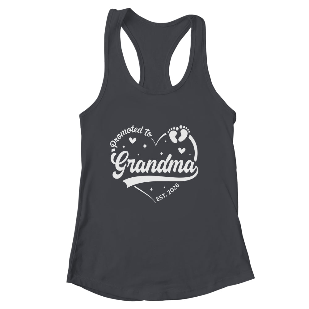 Promoted To Grandma Est 2026 Soon To Be New Grandmom Heart Shirt & Tank Top | siriusteestore
