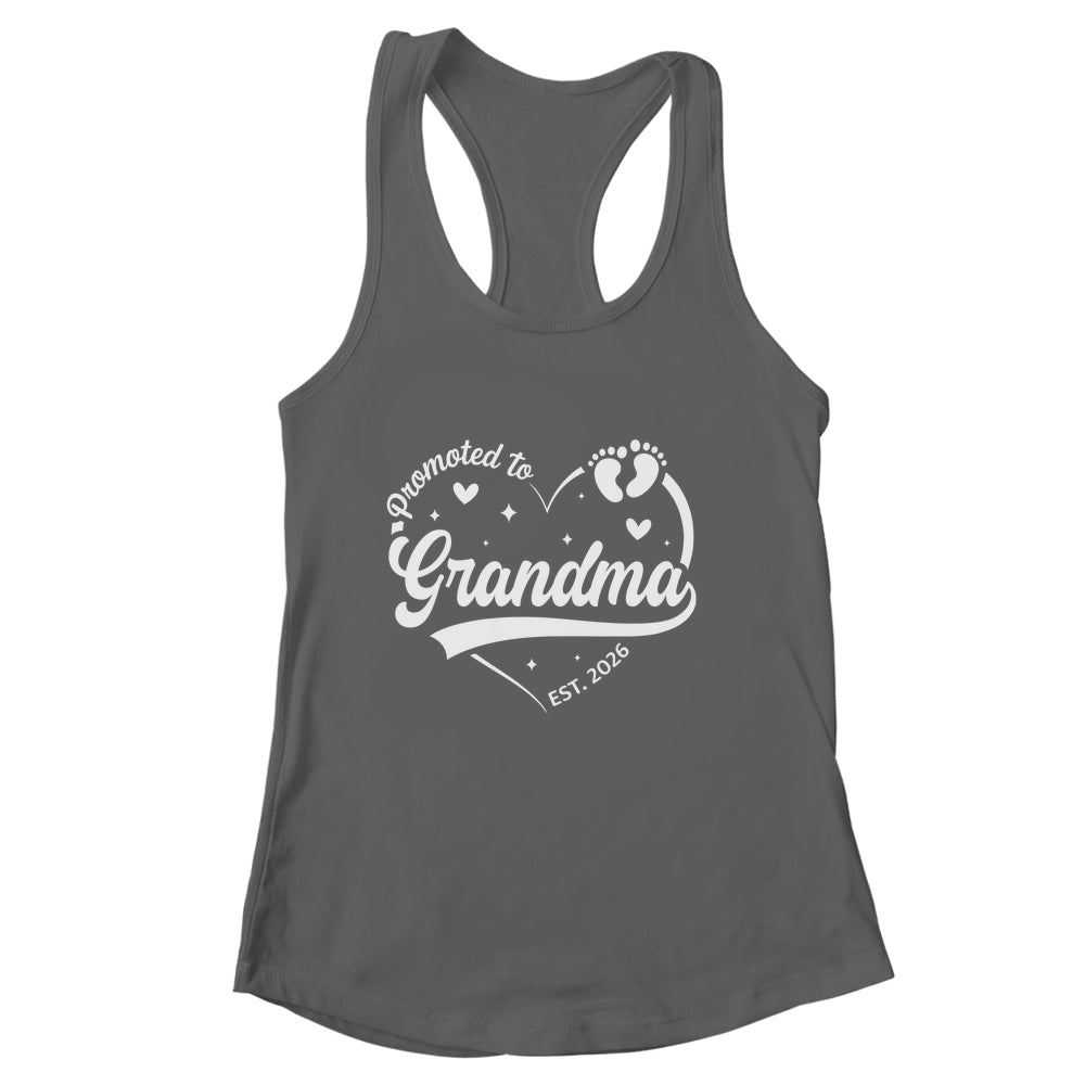 Promoted To Grandma Est 2026 Soon To Be New Grandmom Heart Shirt & Tank Top | siriusteestore