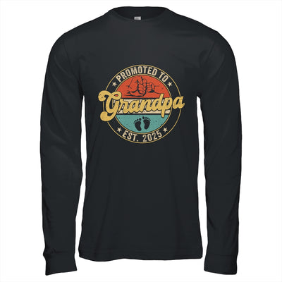 Promoted To Grandpa 2025 Pregnancy New First Grandpa Retro Shirt & Hoodie | siriusteestore