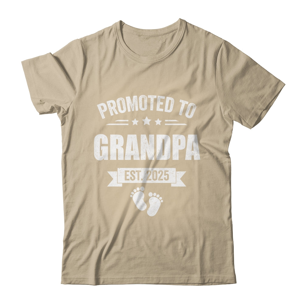 Promoted To Grandpa Est 2025 Fathers Day First Time New Shirt & Hoodie | siriusteestore