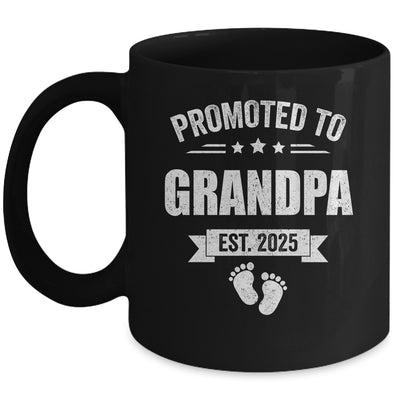 Promoted To Grandpa Est 2025 Fathers Day First Time New Mug | siriusteestore