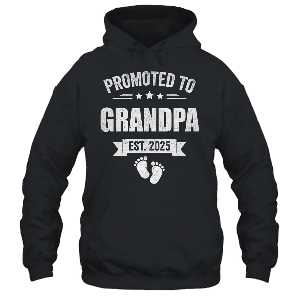 Promoted To Grandpa Est 2025 Fathers Day First Time New Shirt & Hoodie | siriusteestore