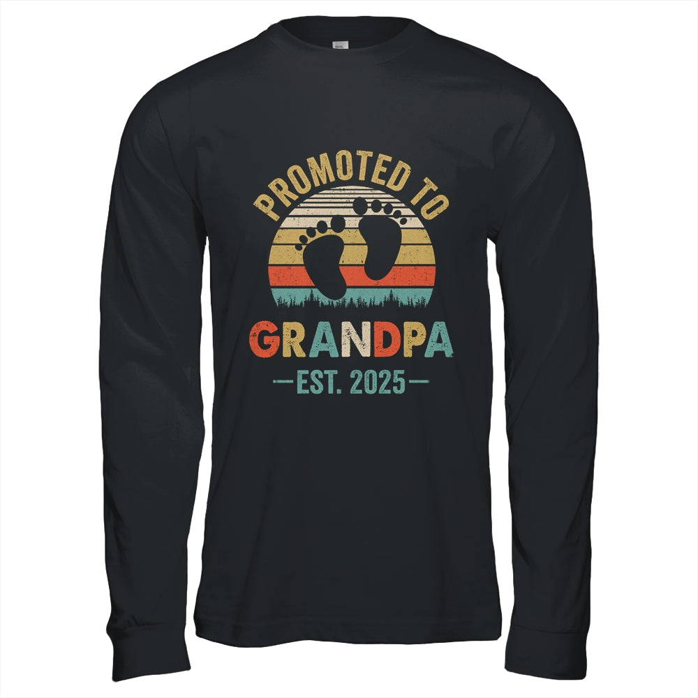 Promoted To Grandpa Est 2025 Fathers Day Vintage Shirt & Hoodie | siriusteestore