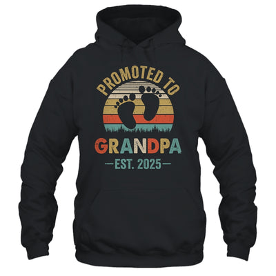 Promoted To Grandpa Est 2025 Fathers Day Vintage Shirt & Hoodie | siriusteestore