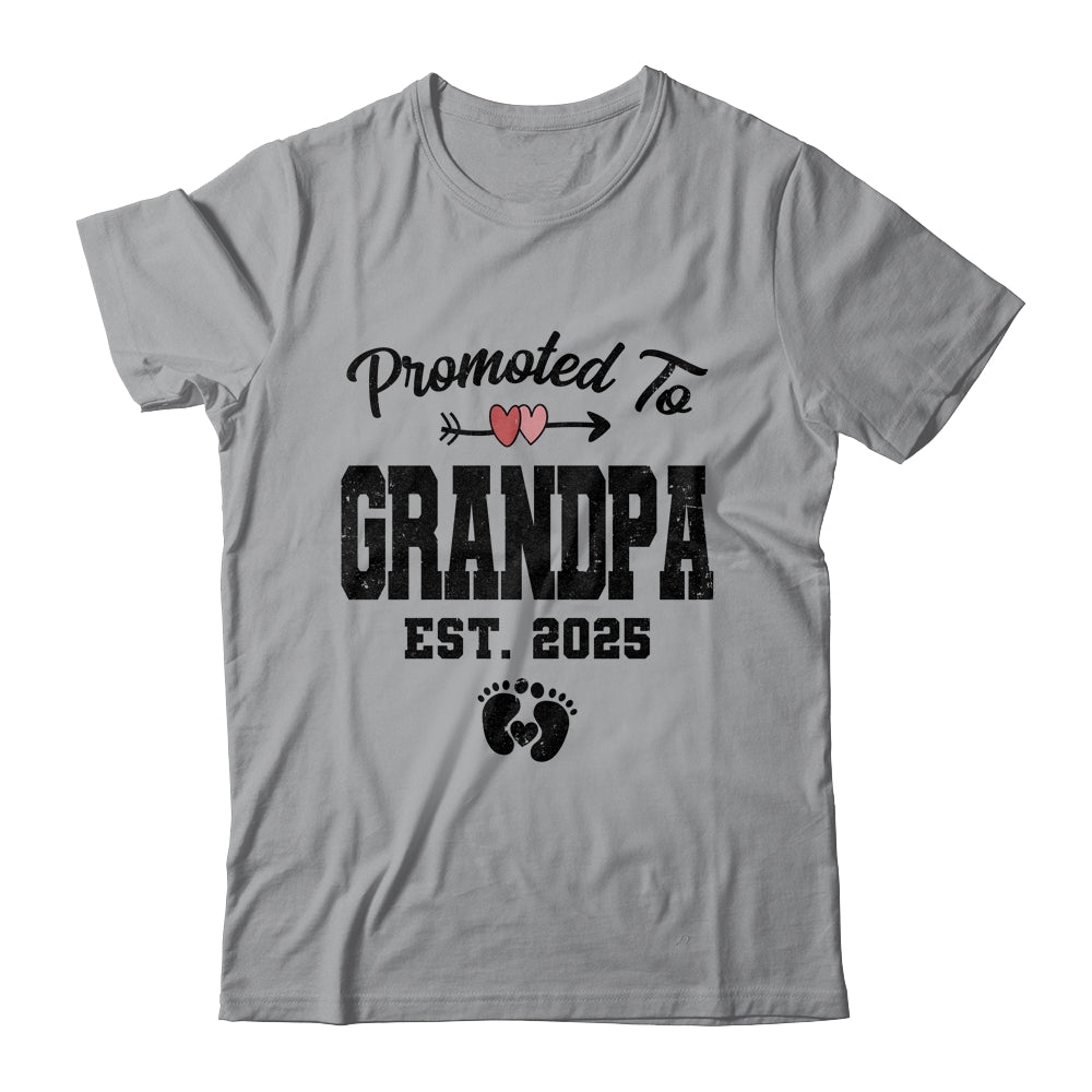 Promoted To Grandpa Est 2025 First Time Fathers Day Shirt & Hoodie | siriusteestore