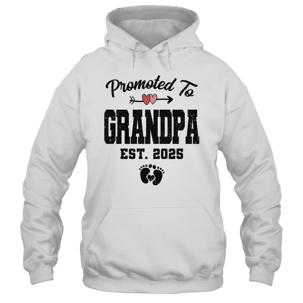 Promoted To Grandpa Est 2025 First Time Fathers Day Shirt & Hoodie | siriusteestore