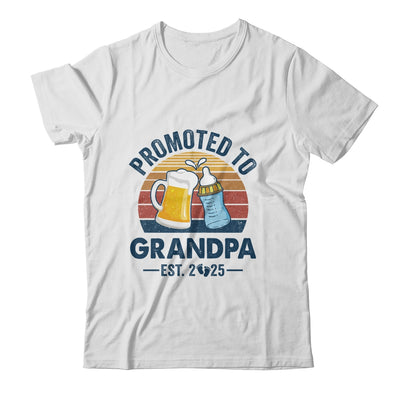 Promoted To Grandpa Est 2025 First Time Fathers Day Vintage Shirt & Hoodie | siriusteestore