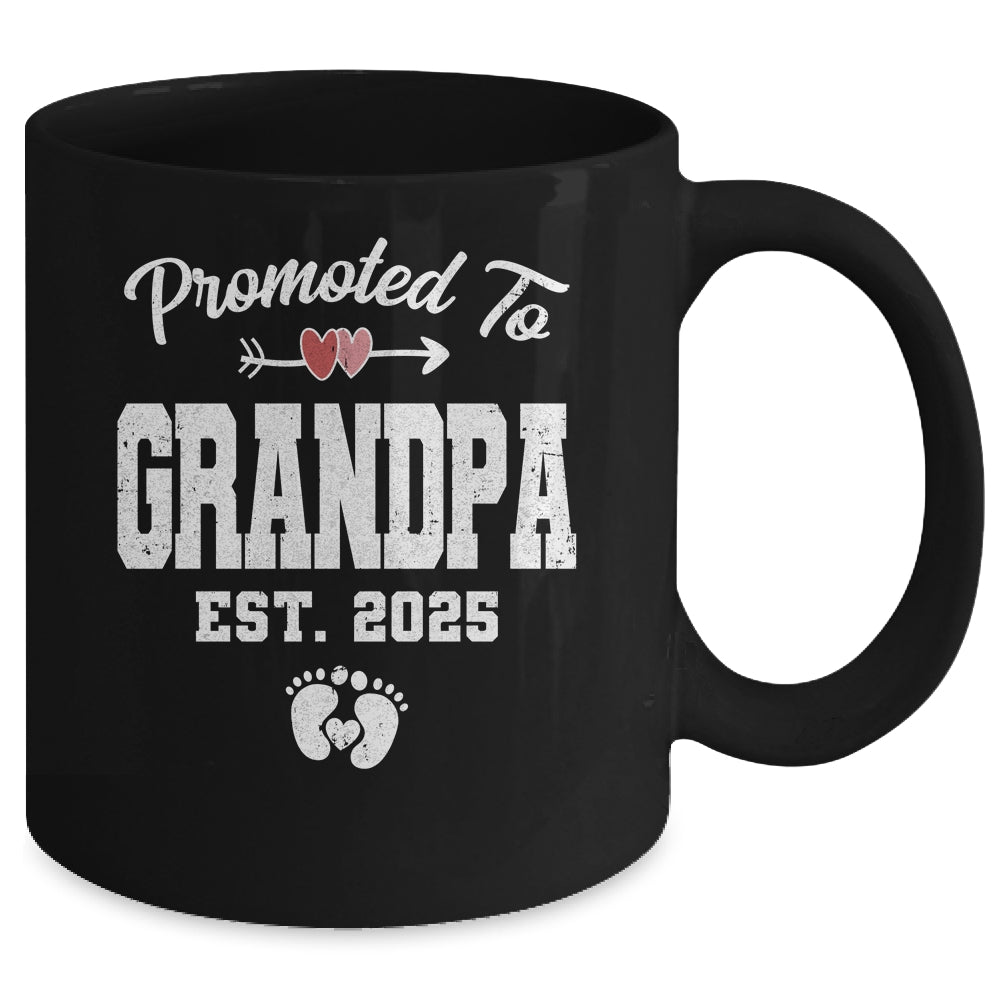 Promoted To Grandpa Est 2025 Funny First Time Fathers Day Mug | siriusteestore