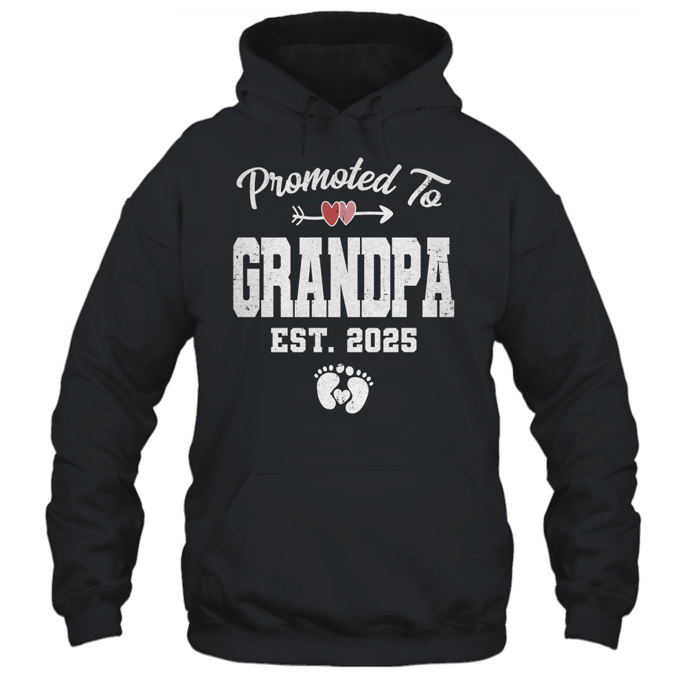 Promoted To Grandpa Est 2025 Funny First Time Fathers Day Shirt & Hoodie | siriusteestore