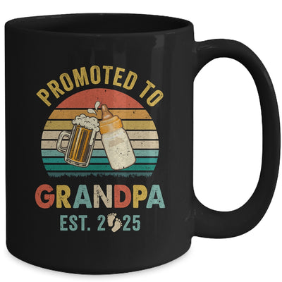 Promoted To Grandpa Est 2025 Vintage New Fathers Day Mug | siriusteestore