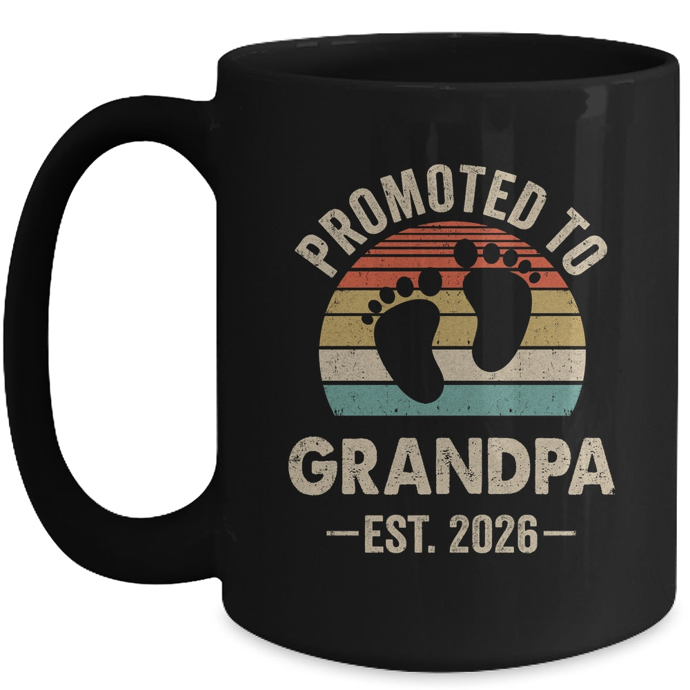 Promoted To Grandpa Est 2026 Fathers Day Vintage Mug | siriusteestore