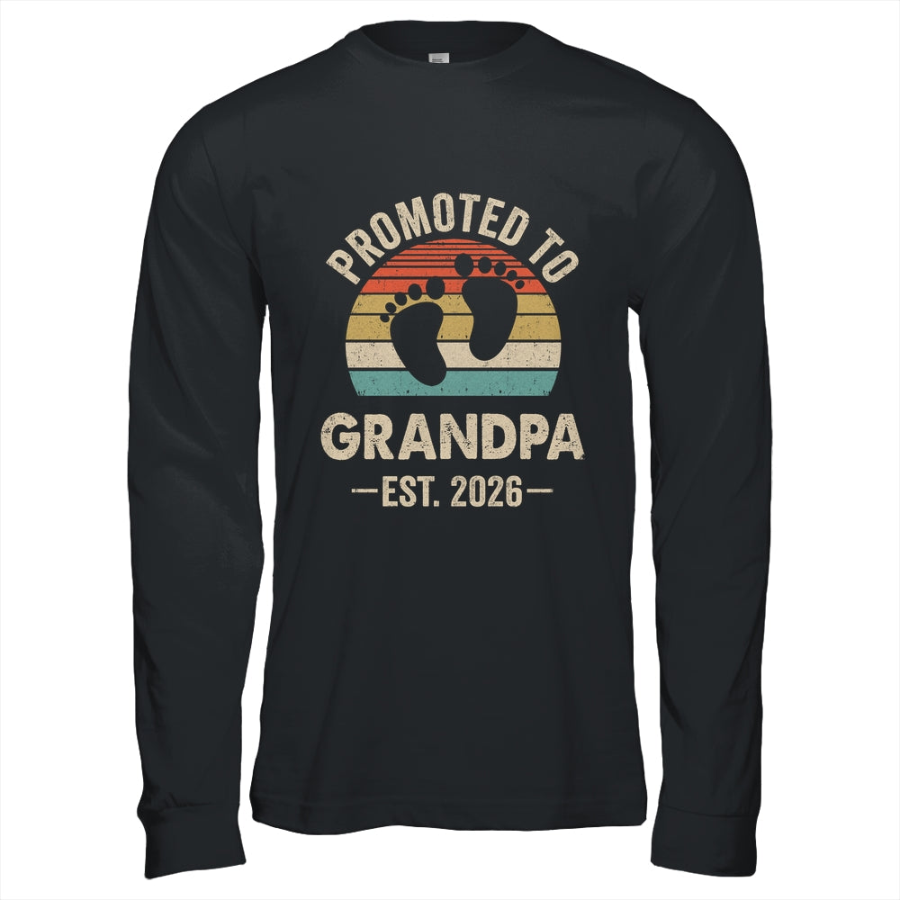 Promoted To Grandpa Est 2026 Fathers Day Vintage Shirt & Hoodie | siriusteestore