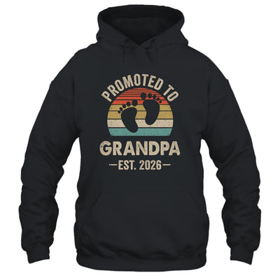 Promoted To Grandpa Est 2026 Fathers Day Vintage Shirt & Hoodie | siriusteestore