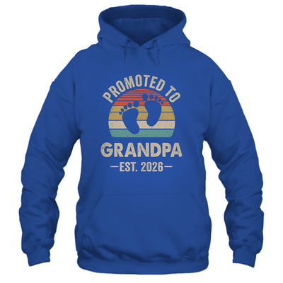 Promoted To Grandpa Est 2026 Fathers Day Vintage Shirt & Hoodie | siriusteestore