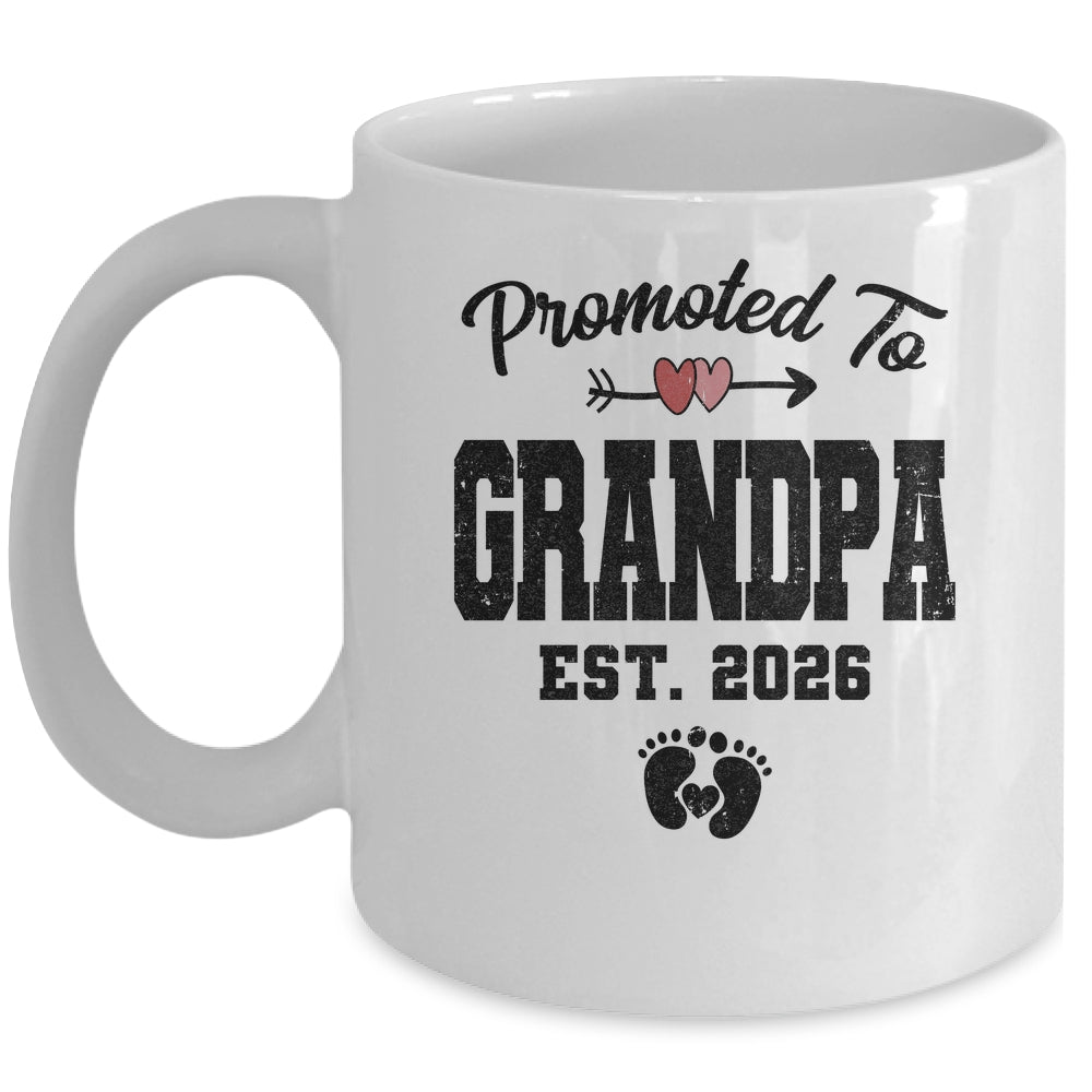 Promoted To Grandpa Est 2026 First Time Fathers Day Mug | siriusteestore