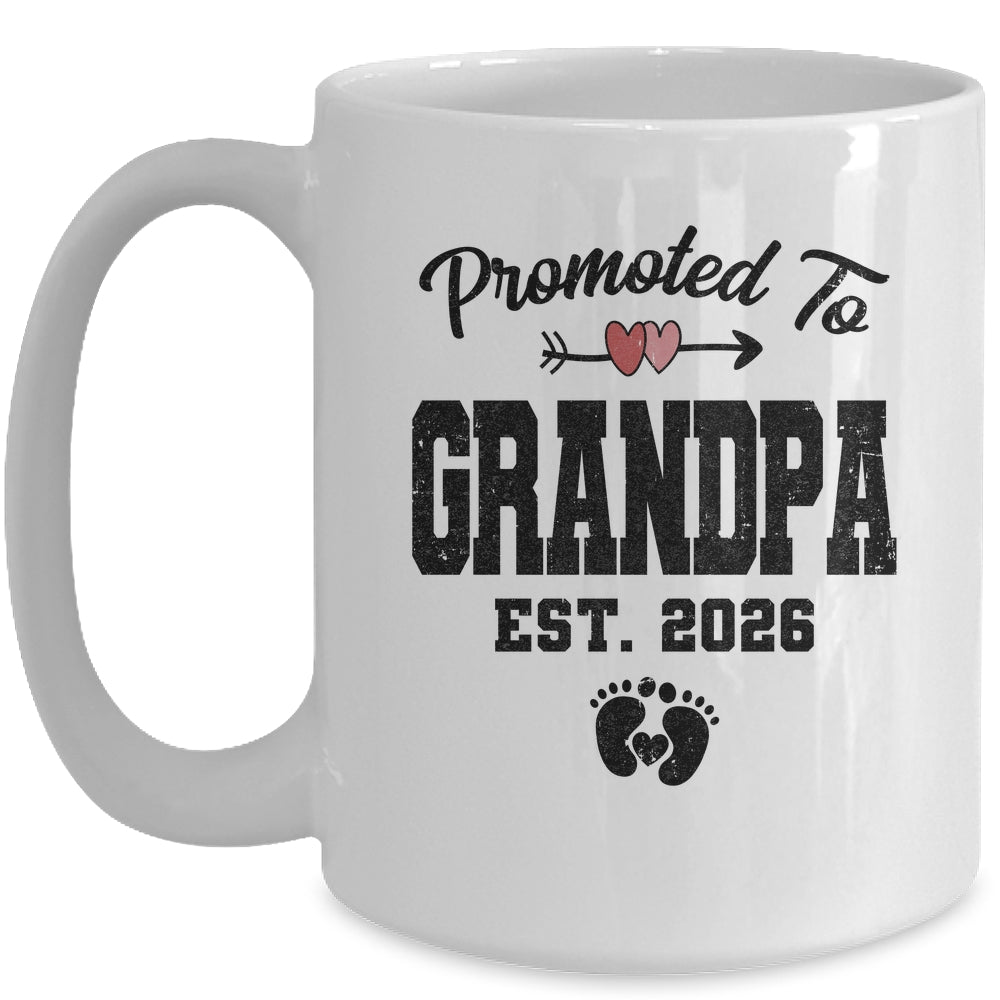 Promoted To Grandpa Est 2026 First Time Fathers Day Mug | siriusteestore