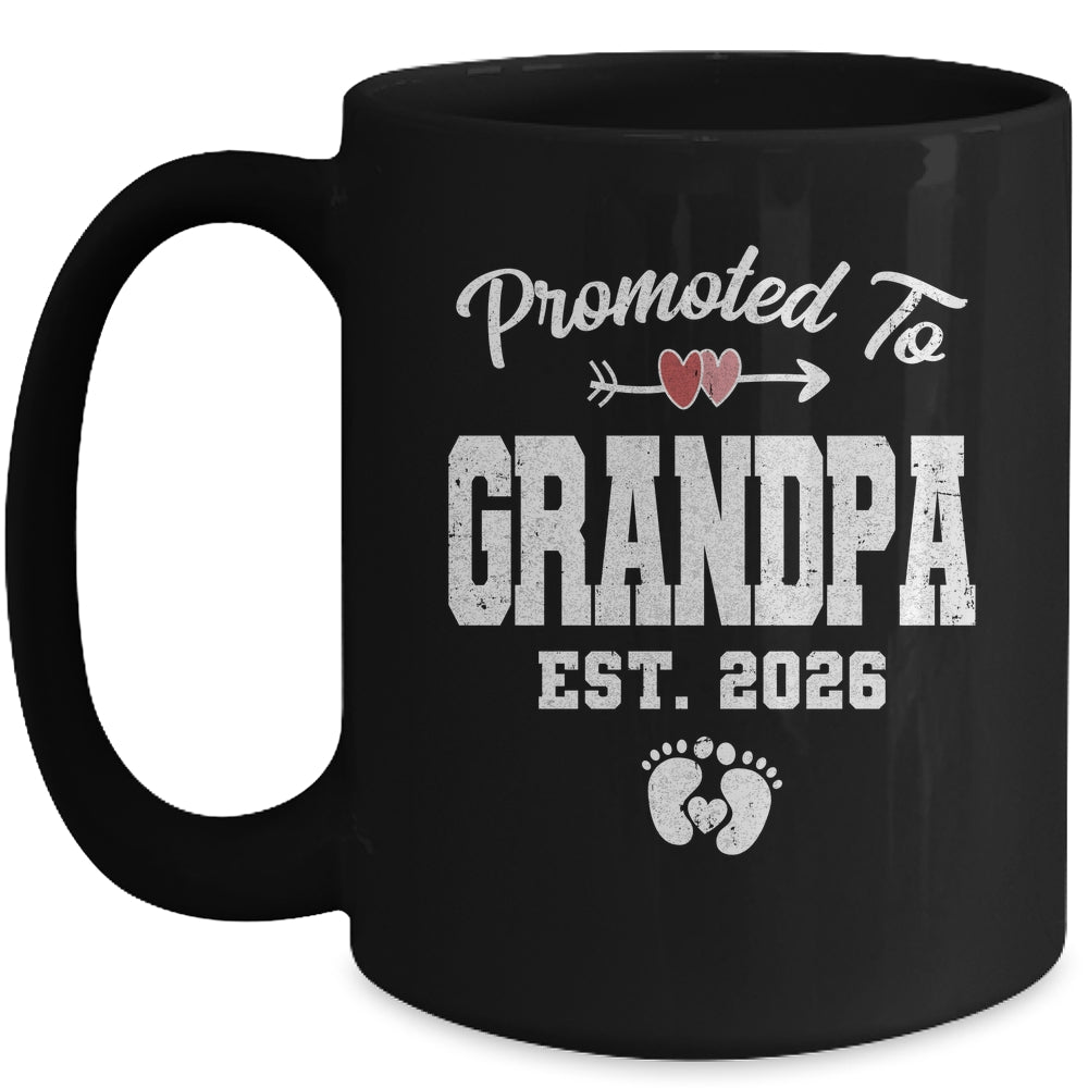 Promoted To Grandpa Est 2026 Funny First Time Fathers Day Mug | siriusteestore