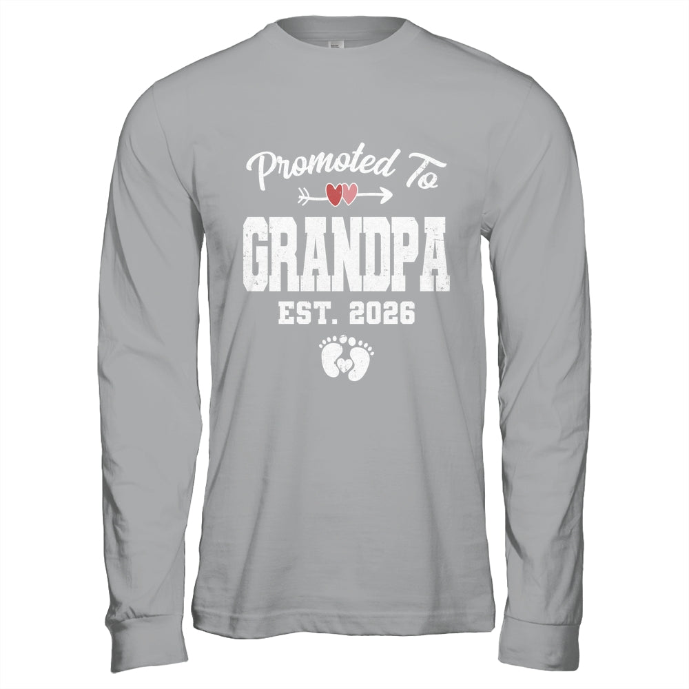 Promoted To Grandpa Est 2026 Funny First Time Fathers Day Shirt & Hoodie | siriusteestore