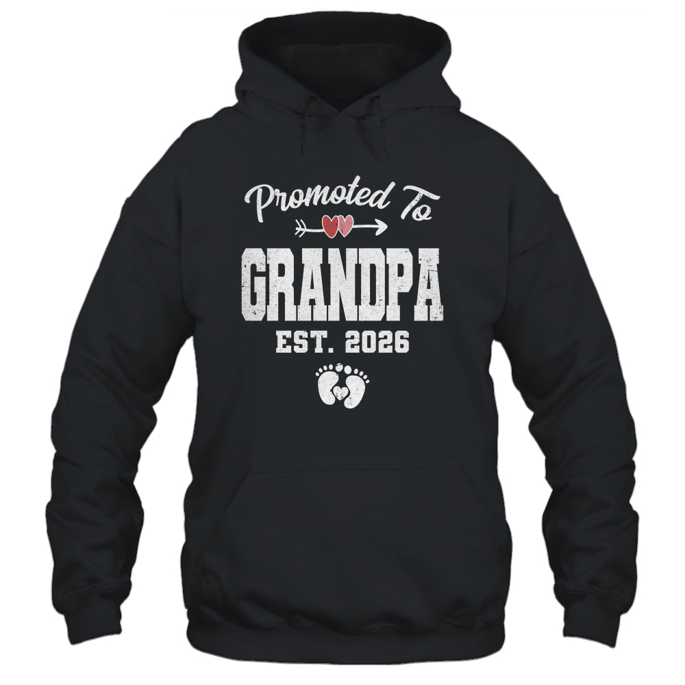 Promoted To Grandpa Est 2026 Funny First Time Fathers Day Shirt & Hoodie | siriusteestore