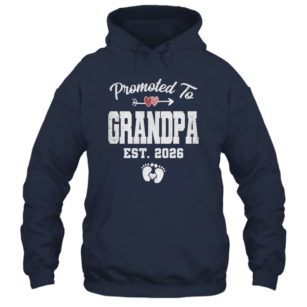 Promoted To Grandpa Est 2026 Funny First Time Fathers Day Shirt & Hoodie | siriusteestore