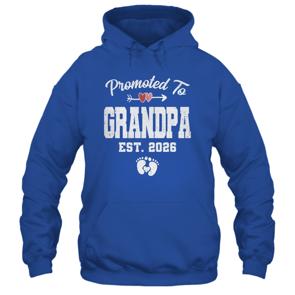 Promoted To Grandpa Est 2026 Funny First Time Fathers Day Shirt & Hoodie | siriusteestore