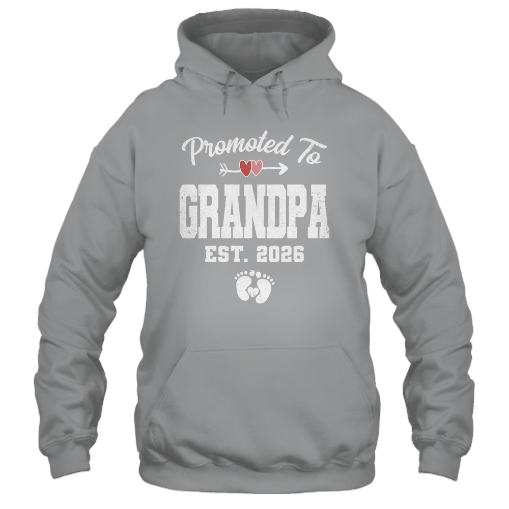 Promoted To Grandpa Est 2026 Funny First Time Fathers Day Shirt & Hoodie | siriusteestore
