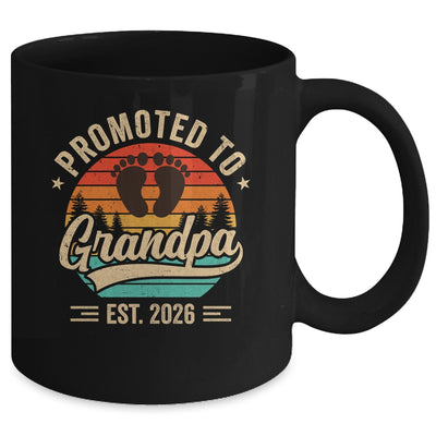 Promoted To Grandpa Est 2026 Grandparents Baby Announcement Mug | siriusteestore