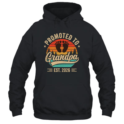 Promoted To Grandpa Est 2026 Grandparents Baby Announcement Shirt & Hoodie | siriusteestore