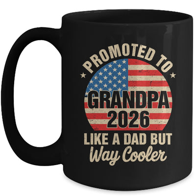 Promoted To Grandpa Est 2026 Soon To Be New Grandad US Flag Mug | siriusteestore