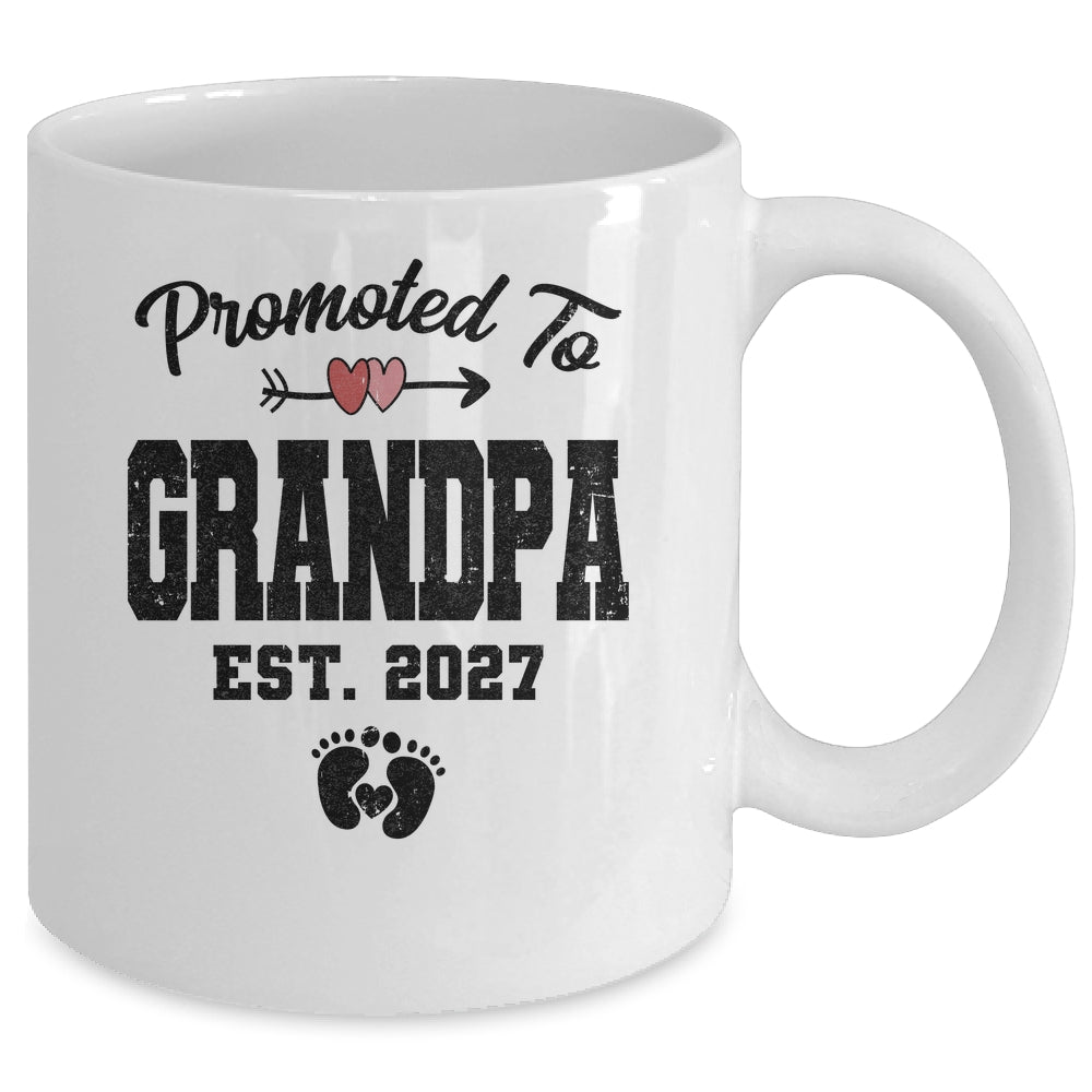Promoted To Grandpa Est 2027 First Time Fathers Day Mug | siriusteestore
