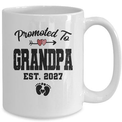 Promoted To Grandpa Est 2027 First Time Fathers Day Mug | siriusteestore