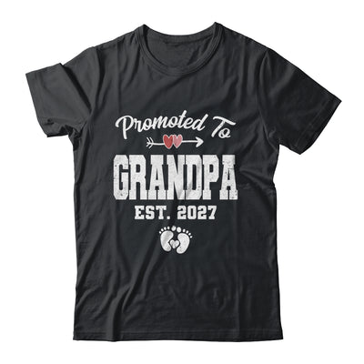 Promoted To Grandpa Est 2027 Funny First Time Fathers Day Shirt & Hoodie | siriusteestore