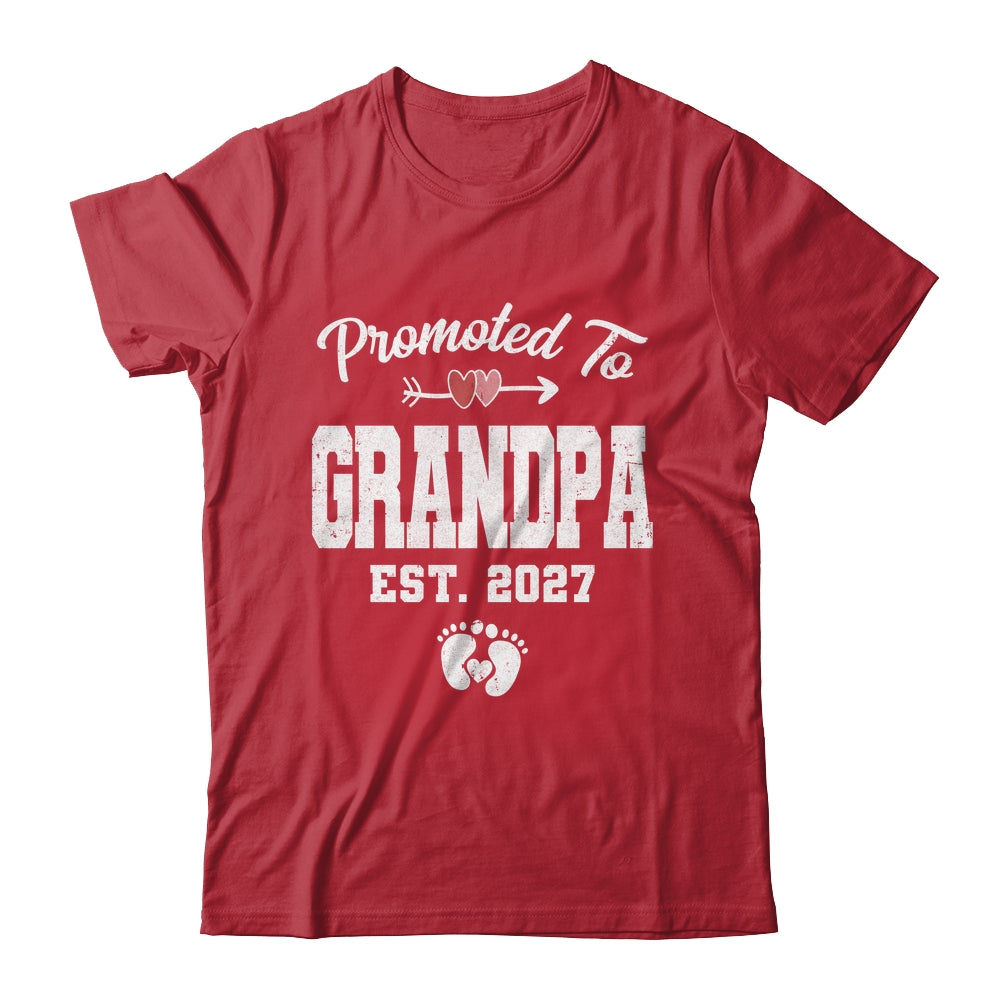 Promoted To Grandpa Est 2027 Funny First Time Fathers Day Shirt & Hoodie | siriusteestore