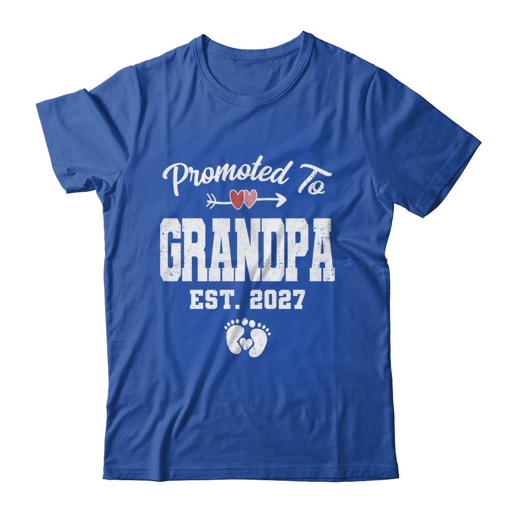 Promoted To Grandpa Est 2027 Funny First Time Fathers Day Shirt & Hoodie | siriusteestore
