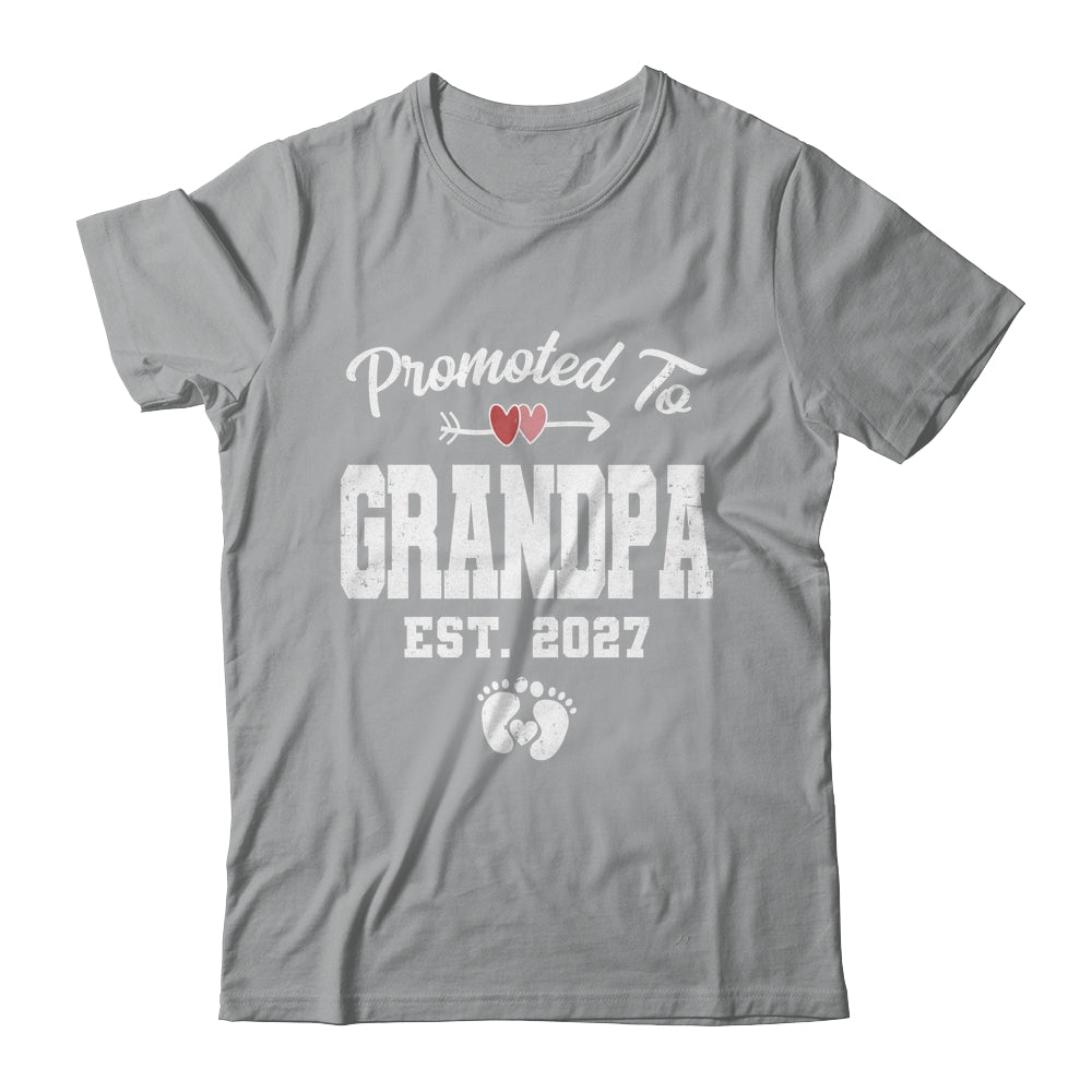Promoted To Grandpa Est 2027 Funny First Time Fathers Day Shirt & Hoodie | siriusteestore