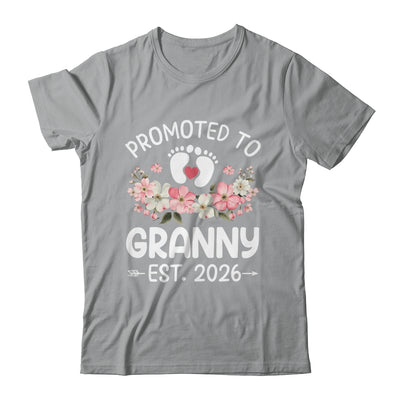Promoted To Granny 2026 First Time Floral New Granny Shirt & Hoodie | siriusteestore