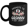 Promoted To Granny 2026 First Time Floral New Granny Mug | siriusteestore