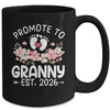 Promoted To Granny 2026 First Time Floral New Granny Mug | siriusteestore
