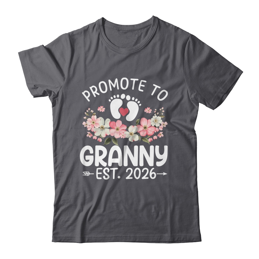 Promoted To Granny 2026 First Time Floral New Granny Shirt & Hoodie | siriusteestore