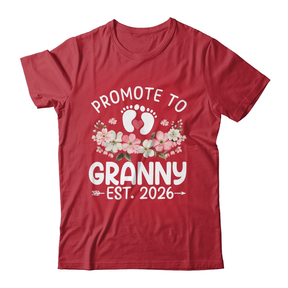 Promoted To Granny 2026 First Time Floral New Granny Shirt & Hoodie | siriusteestore